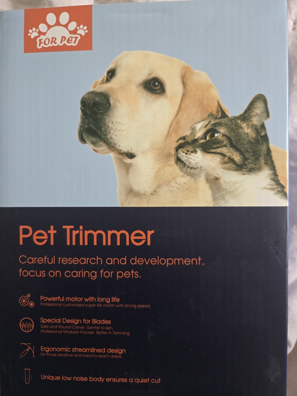 Pet Trimmer - Orange and Blue